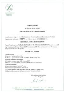 convocazione assemblea dei delegati 1